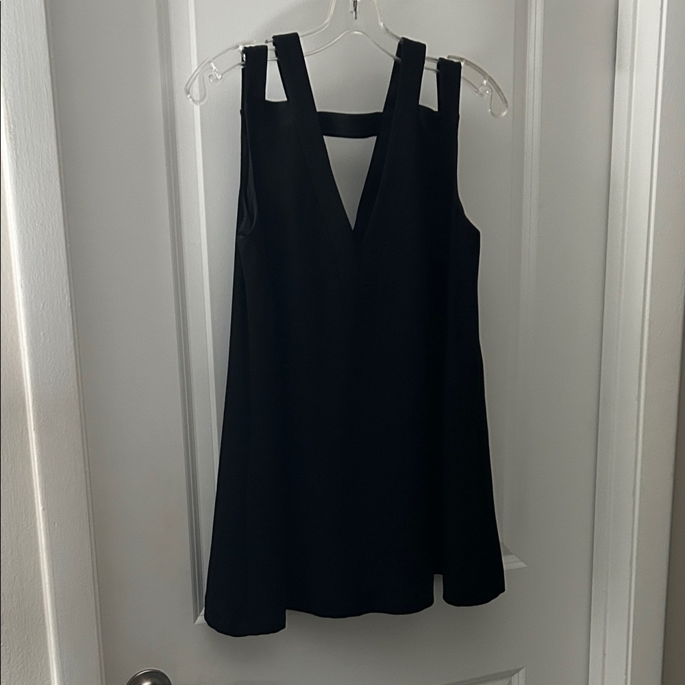 BCBGMaxAzria Black V-Neck Mini Dress